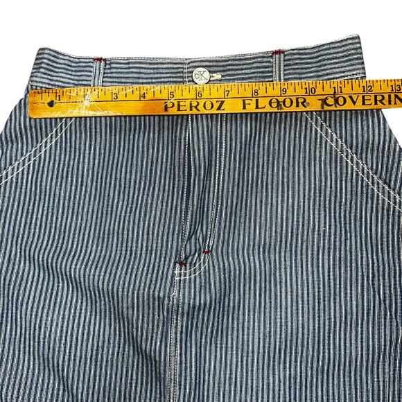 Vintage 90s Calvin Klein Jeans Aline cargo mini skirt blue/ white striped  sz 6 - Picture 5 of 7